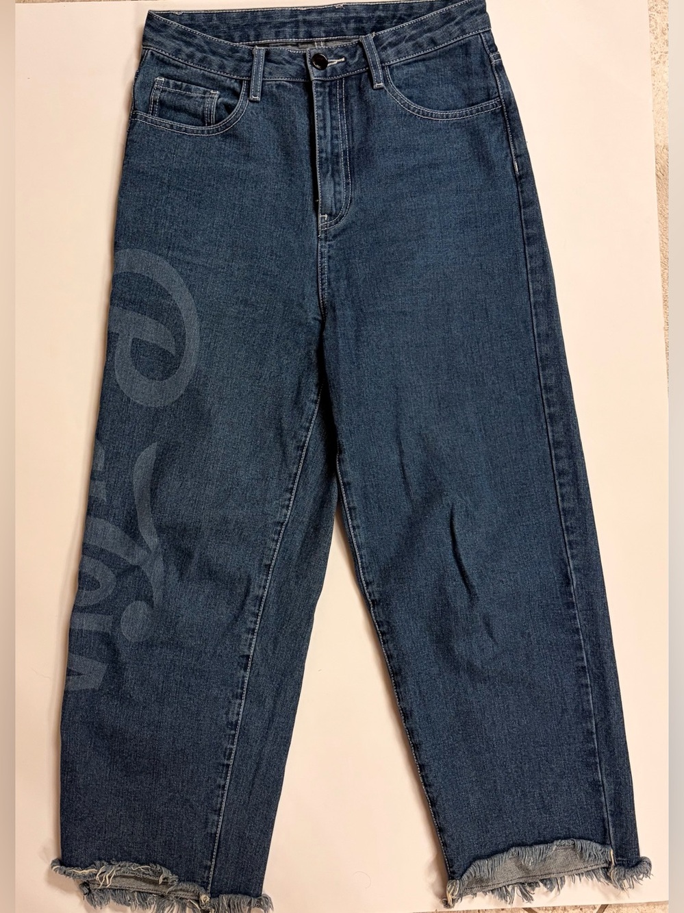Pepsi x Peacebird Frayed Cuff Limited Edition Denim Jeans - 165/70a (US 8).